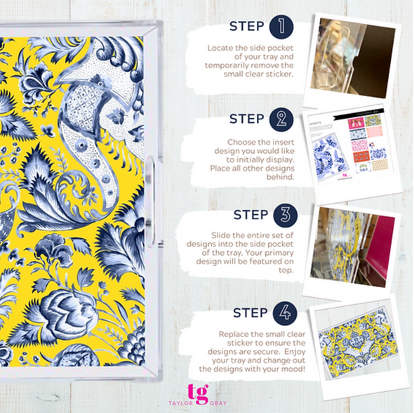 Themed Acrylic Tray INSERTS ONLY in 2 Sizes