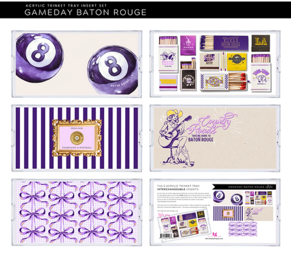 Themed Acrylic Tray INSERTS ONLY in 2 Sizes