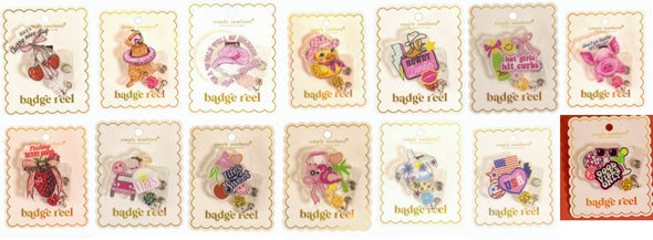 Sparkly Name Badge with Clip and Reel In 14 Options