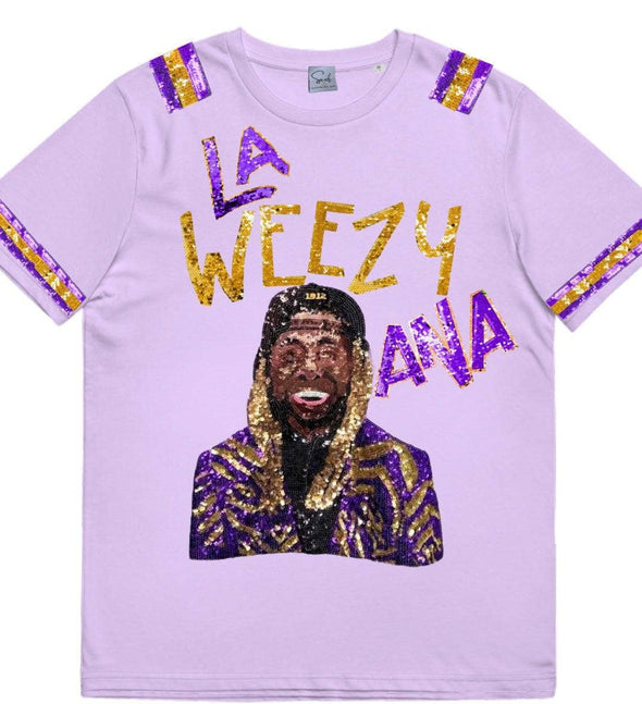 La Weezy Ana Tigers Sequin T-Shirt