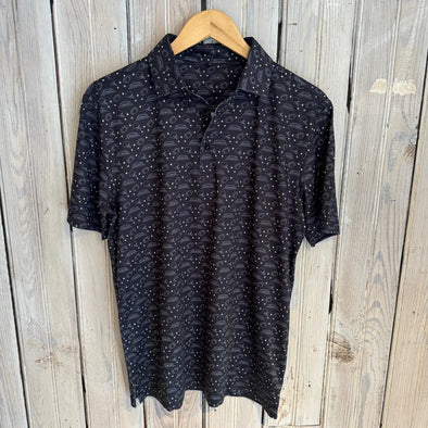 Men's Black And Gold Game Day Polo (S-XXL)