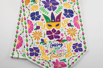 Floral Mardi Gras Table Runner