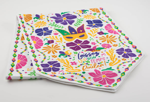 Floral Mardi Gras Table Runner