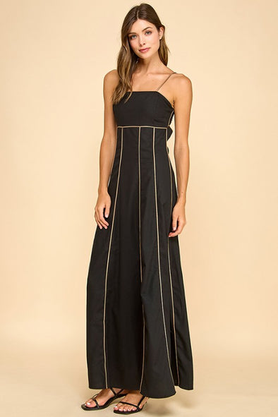 Maxi Dress With Fitted Bodice