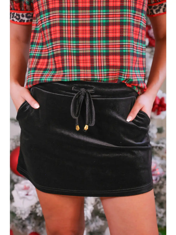 Velvet Hour Black Skort (S-XL)
