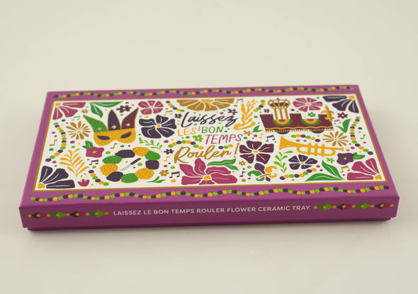 Floral Mardi Gras Tray
