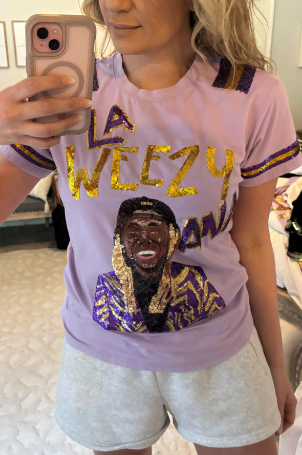 La Weezy Ana Tigers Sequin T-Shirt