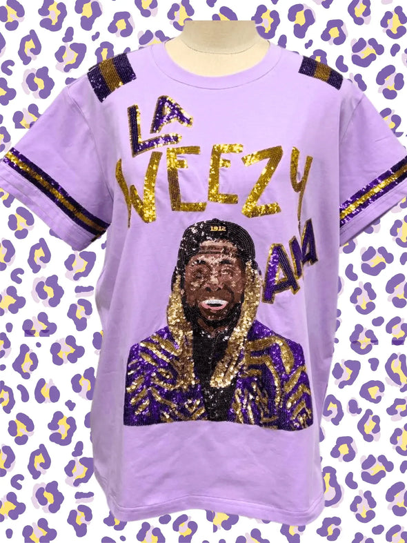 La Weezy Ana Tigers Sequin T-Shirt
