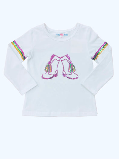 Toddler Sequin Marching Boot Tee