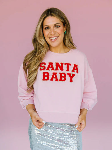 Pink Santa Baby Sweatshirt (S-XXL)