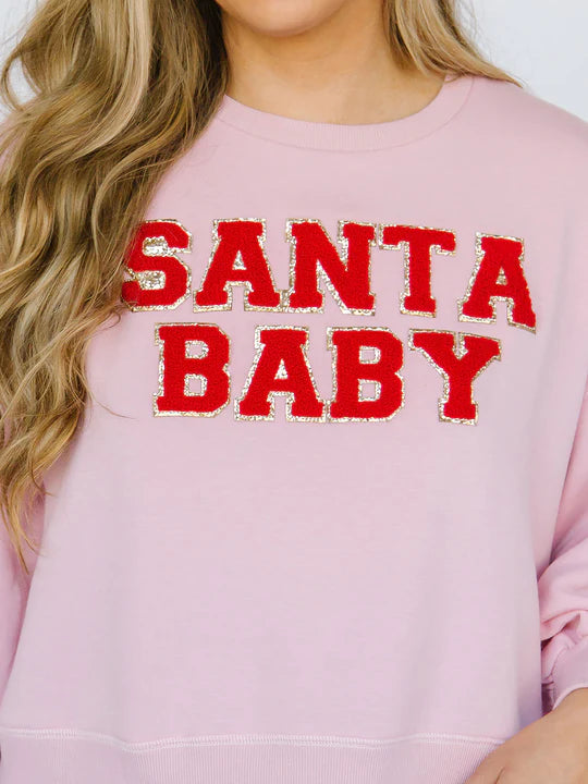 Pink Santa Baby Sweatshirt