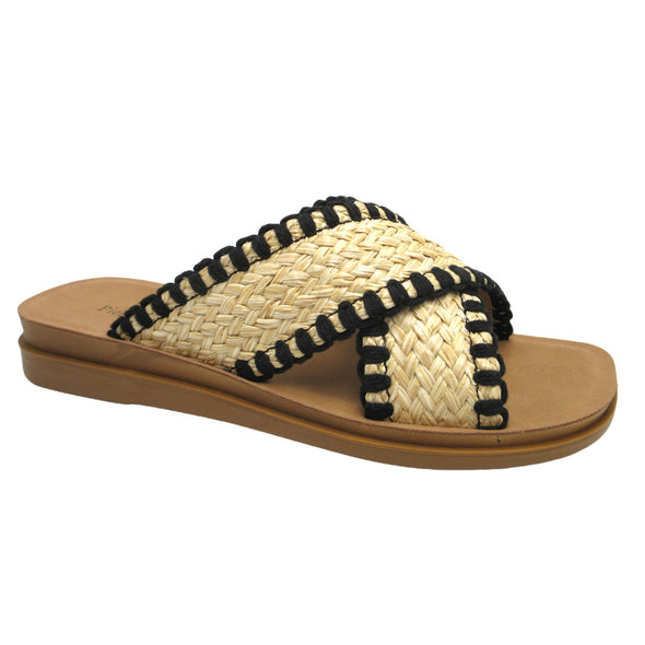 Caliso Sandals In Fuchsia, Natural Or Emerald