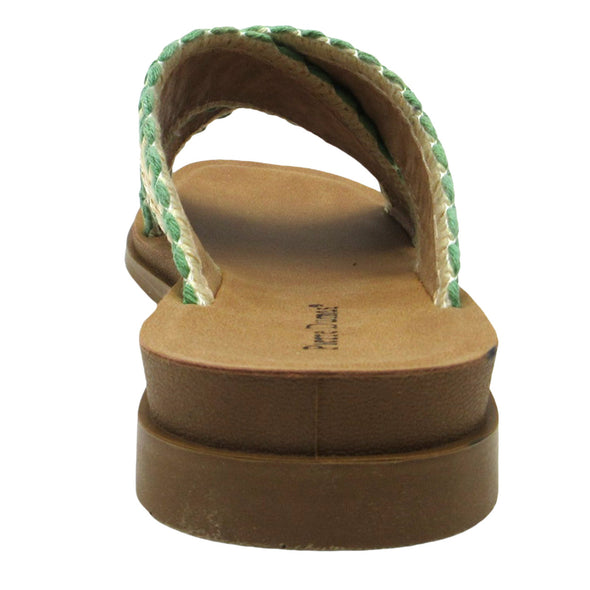 Caliso Sandals In Fuchsia, Natural Or Emerald