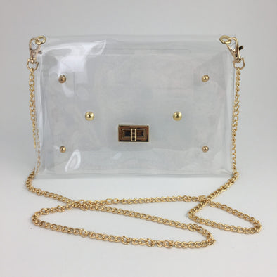 Gold Chain Clear Bag