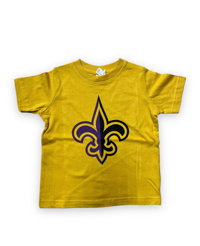 Purple/Black on Gold Fleur de Lis Kid's Shirt