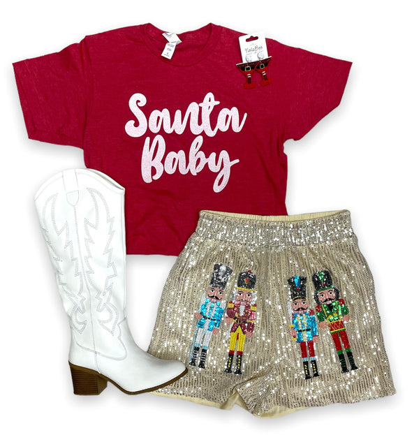 Sequin Nutcracker Shorts (S-XXL)