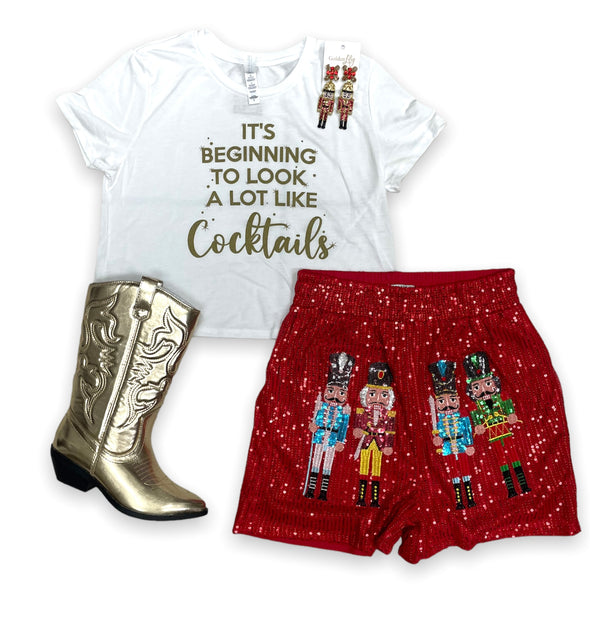 Sequin Nutcracker Shorts (S-XXL)