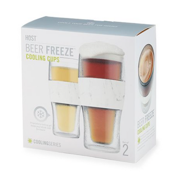 Marble Beer Freeze Cooling Cups (set of 2)
