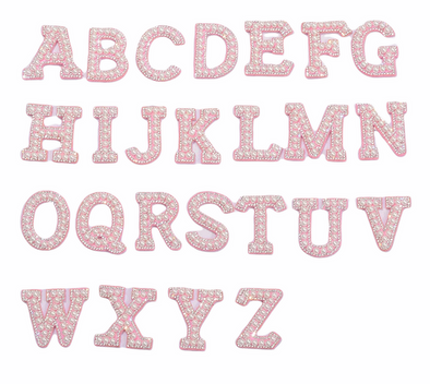 Pink Pearl Letter Patch