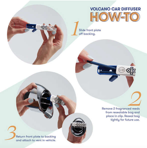 Volcano Car Diffuser + Refill Kit