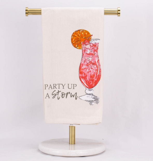 Party Up A Storm Bar Towel