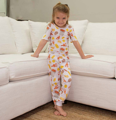 Crawfish Boil Short Sleeve Kid's Pajamas Set