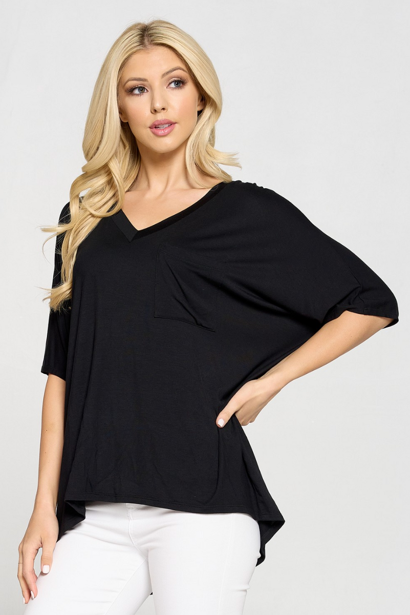 Oversized Pocket Tee (CURVY) – NOLA BOO