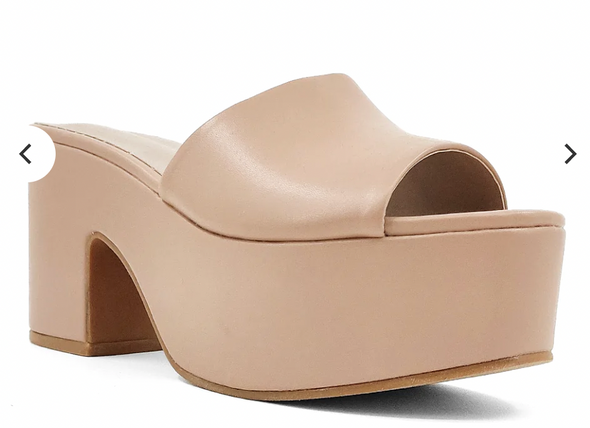 Giza Platform Faux Leather Heel