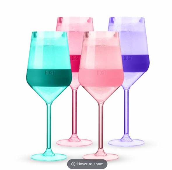 Wine FREEZE Stemmed Cooling Cups (set of 4)in Tinted Set by