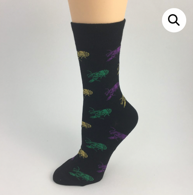 Mardi Gras Crawfish Socks