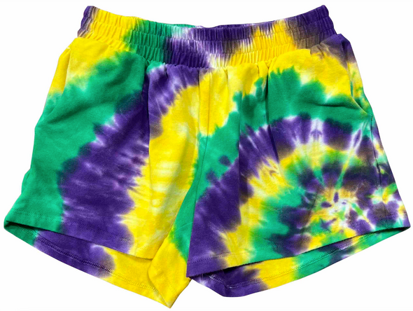 Mardi Gras Kids Tie-dyed Shorts