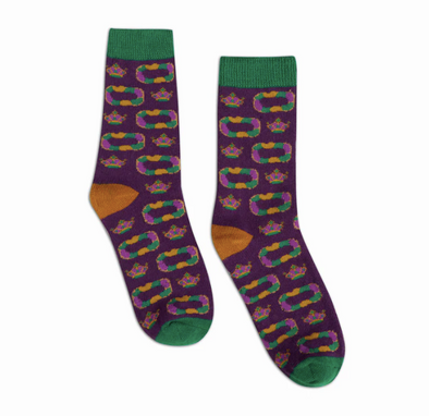 Big Kids King Cake Socks