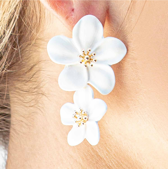 Hibiscus Drop Earrings