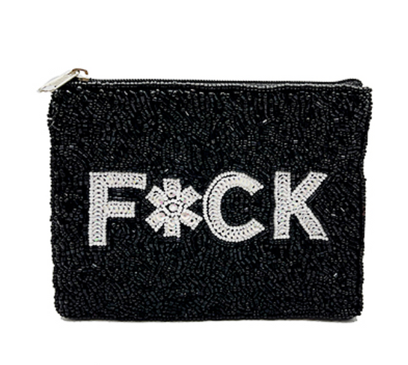 F*ck Beaded Coin Pouch
