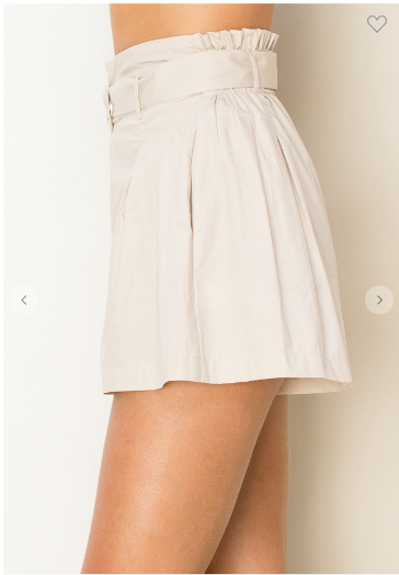 Belted High Waisted Shorts