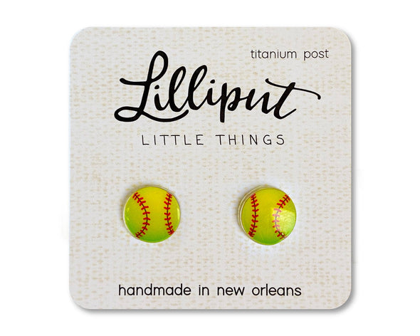 Softball Post Earrings