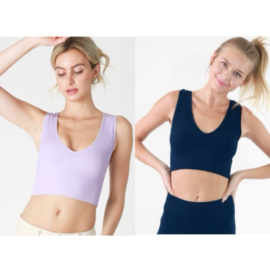 Plunge V-neck Crop Top