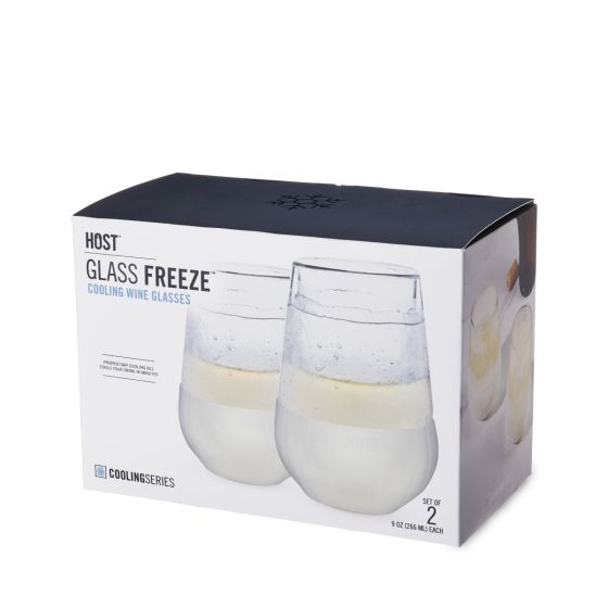 Glass Freeze Wine Glass (set of 2)